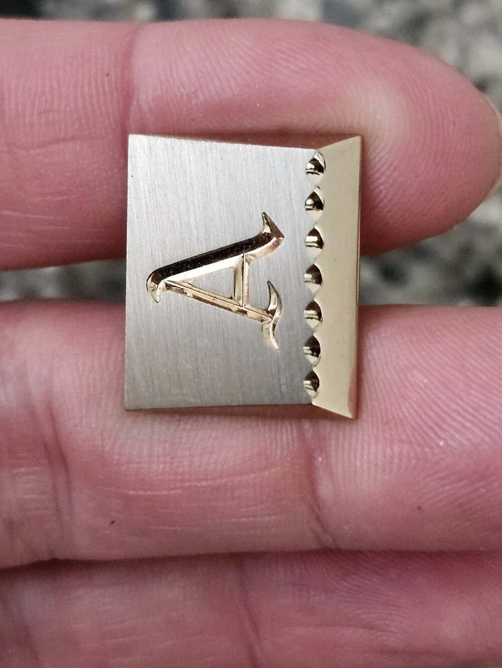 Vtg Monogram 'A' Silver-Tone Cufflinks